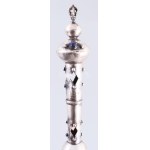 Tóramutató antik orosz ezüst (Ag) 1785. Jelzett AD mesterjegy. szodalit köves berakással. 43 cm , 140 g...