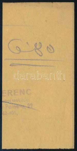 1944 Budapesti cukorjegy zsidó részére