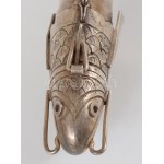 Halfigura, filigrán ezüst (Ag) psumintartó, mozgatható testtel. Antik, orosz, IX mesterjeggyel. h: 16 cm, 116 g //...