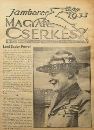 1933 A Magyar Cserkész Jamboree különszámai hivatalos műsorral és térképpel. 1-14. számok, egybe kötve...