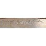 cca 1930-1940 M. kir. ,,Zothmund 3. honvéd utászzászlóalj Tisztikara gravírozott felirattal ellátott ezüst (Ag) tálca...