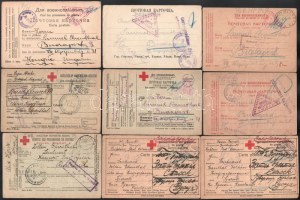 cca 1917-1927 Ehrenthal Zoltán hadifogoly levelezőlapjai, Oroszországból és Japánból származó emlékei (névjegykártyák...