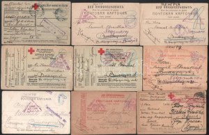 cca 1917-1927 Ehrenthal Zoltán hadifogoly levelezőlapjai, Oroszországból és Japánból származó emlékei (névjegykártyák...