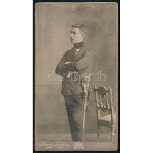 cca 1910 Ifj. Gruber János kaposvári I. világháborús katonahős portréfotója...