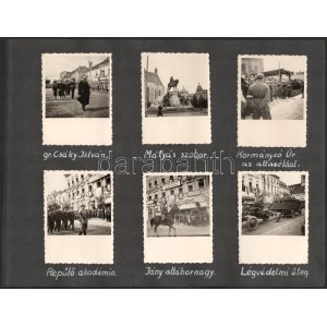 1940 Kolozsvár, erdélyi bevonulás, összesen 21 db fotó, rajtuk Horthy Miklós kormányzó attasékkal...