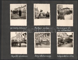 1940 Kolozsvár, erdélyi bevonulás, összesen 21 db fotó, rajtuk Horthy Miklós kormányzó attasékkal...