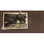 ca 1940 M. kir. Repülőoktató katonatiszt fotóalbuma 58 db a katonasághoz, budaörsi reptérhez kötődő...
