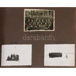 ca 1940 M. kir. Repülőoktató katonatiszt fotóalbuma 58 db a katonasághoz, budaörsi reptérhez kötődő...