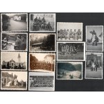 1941 Erdély, Székelyföld, katonák a gyimesbükki országhatárnál, leventeoktató-képzés résztvevői, csángók, életképek...
