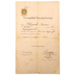 1874-1906 Herpich Ferenc hajógépész bizonyítványai, okmányai, összesen 6 db, közte a Cs. és Kir...