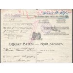 1918 Dunai Flottila. S.M.S. Tulln matrózának szóló nyílt parancs Brailába Budapestről Odesszán keresztül...