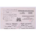 1917 Az S.M.S. Inn - Dunai Flottila monitor matróza részére kiadott nyílt parancs...
