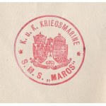 1917 Kézzel írt igazolás az S.M.S. Maros Dunai Flottila monitor hajópecsétjével ...