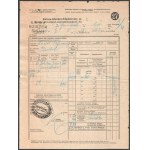 1917 Dunai Flottila. Eredeti, 1914. május 5-i keltezésű benzinszámla, amelyet a k.u.k...