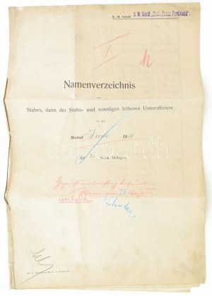 1911 Az S.M.S. Erzherzog Ferdinand osztrák...
