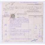 1916 Az S.M. Pb. Barsch - Dunai Flottila hajó részére készült Ganz számla és igazolás...