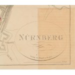 XIX. sz. eleje Nürnberg térképe, metszette: Christian Geissler, Verlag von Riegel und Wiessner, 4 helyen színezett...