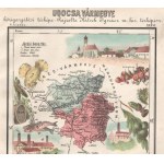 Ugocsa vármegye kőnyomatú térképe (Beregszász - Nagyszőllős - Tiszaújlak). Megjelent, Hátsek Ignácz...