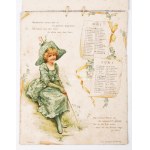 1897 Blumenreigen Kalender für 1897., Nürnberg, Theo. Stroefer's Kunstverlag, naptár díszesen litografált lapokkal...