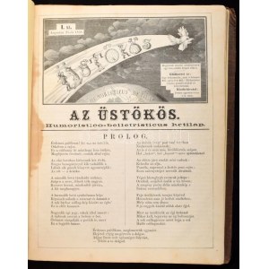 1858 Az Üstökös Huoristico-belletristicus hetilap első évfolyama egybe kötve, teljes