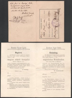 1889-1890 A Müncheni Magyar Egylet alapszabályai. (Alapittatott 1886. november hó 13-án.) Pécs, 1889, Lyceumi-ny. ...