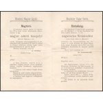 1889-1890 A Müncheni Magyar Egylet alapszabályai. (Alapittatott 1886. november hó 13-án.) Pécs, 1889, Lyceumi-ny. ...