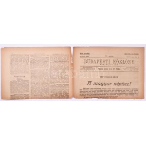 1919 Bp., A Budapesti Közlöny 71. száma, román cenzúrával