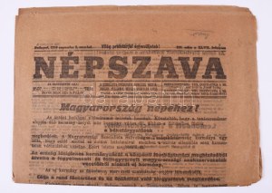 1919 Bp., A Népszava XLVII. évfolyamának 183. száma...