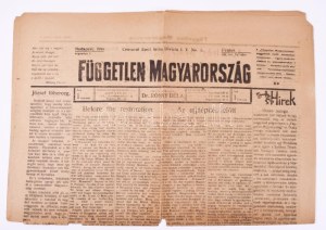 1919 Bp., A Független Magyarország XIX. évfolyamának 74. száma, román cenzúrával