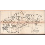 1939 Szlovák menetrend vasúti, autóipari, gőzhajózási és légi közlekedéshez, térképmelléklettel...