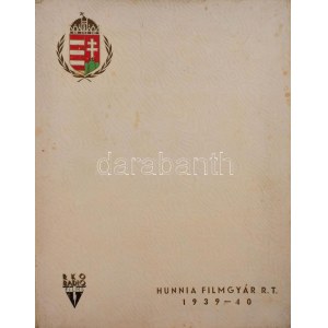 1939-1940 Hunnia Filmgyár Rt. filmkatalógus, félvászon kötés, kissé kopottas állapotban