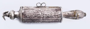 Megilla. Eszter tekercs tartó / Tóratekercstartó antik orosz ezüst ca 1840. Szentpétervár IFA mesterjeggyel...