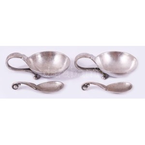 Georg Jensen ezüst (Ag) fűszertartó pár jelzett 36,1 g 5,5 cm