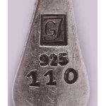Georg Jensen ezüst (Ag) fűszertartó pár jelzett 36,1 g 5,5 cm