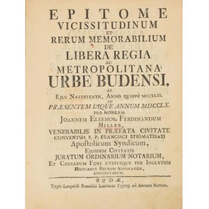 Miller, (János Ferdinánd) Joannes E. Ferdinandus...
