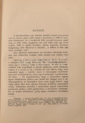 Dr. Gajzágó László: A nemzetközi jog eredete, annak római és keresztény összefüggései...