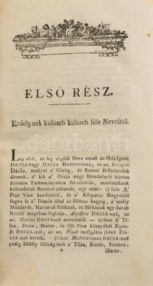 Huszti András: Ó és újj Dácia, az az Erdélynek régi és mostani állapotjárol való história, ... ...