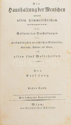 Lang, Karl: Die Haushaltung der Menschen unter allen Himmelsstrichen...