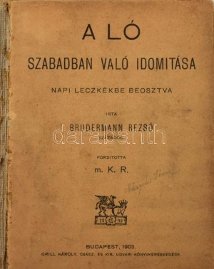 [Brudermann Rudolf Miklós/Rudolf von Brudermann (1851-1941)] Brudermann Rezső...