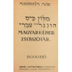 Mannheim Mór: Magyar-héber zsebszótár. Dedikált, első kiadású példány! 15000 szó. Debrecen, [1937], Aczél Antiquarium...