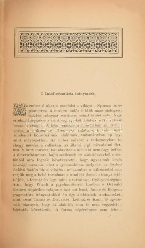 Prohászka Ottokár: Az intellectualismus túlhajtásai. A borítón és a címlapon Schütz Antal (1880-1953...