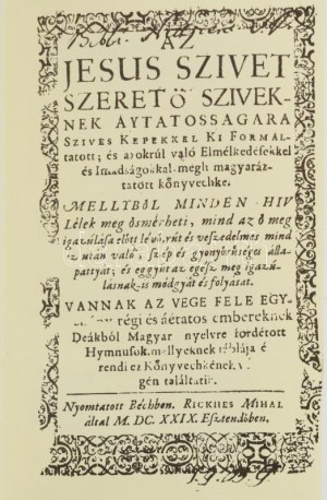 Hajnal Mátyás: Szíves könyvecske. Bécs, 1629...