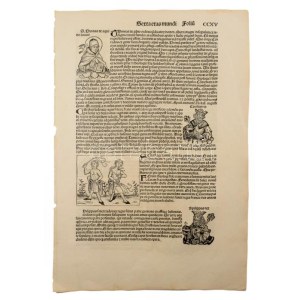 1493 Ősnyomtatvány - a híres Schedel krónika Magyar vonatkozású lapja...