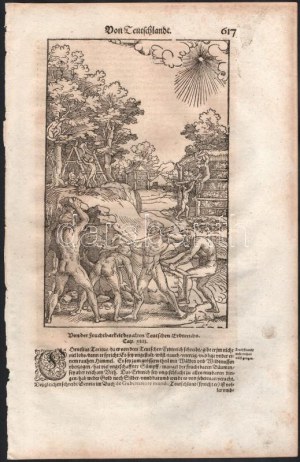 1570 Sebastian Münster Cosmographia című (Megjelent Bázelben 1570-ben) művének lapja...