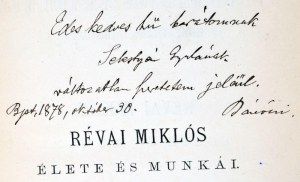 Bánóczi József: Révai Miklós élete és munkái. Bp., 1879 MTA,4+415+1 p. Első kiadás. Kiadói papírkötésben, jó állapotban...