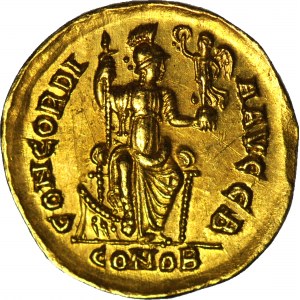 Cesarstwo Rzymskie, 397-402 Arkadiusz, (383-408) złoty solid, Konstantynopol