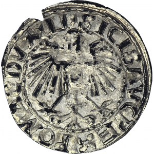 R-, Zygmunt II August, Półgrosz 1549, fałszerstwo z epoki