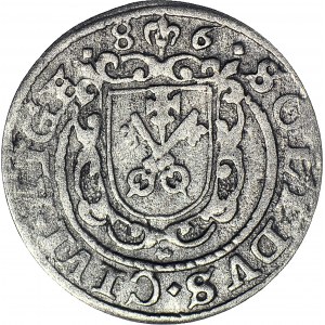 RR-, Stefan Batory, Szeląg Ryga 1586, tarcza prosta