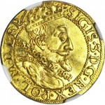 RR-, Zygmunt III Waza 1587-1632, Dukat 1610, Gdańsk, piękny, R5-R6, MENNICZY