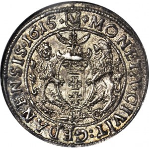 R-, Zygmunt III Waza, Ort 1615, Gdańsk, nowy typ popiersia, Shatalin R3